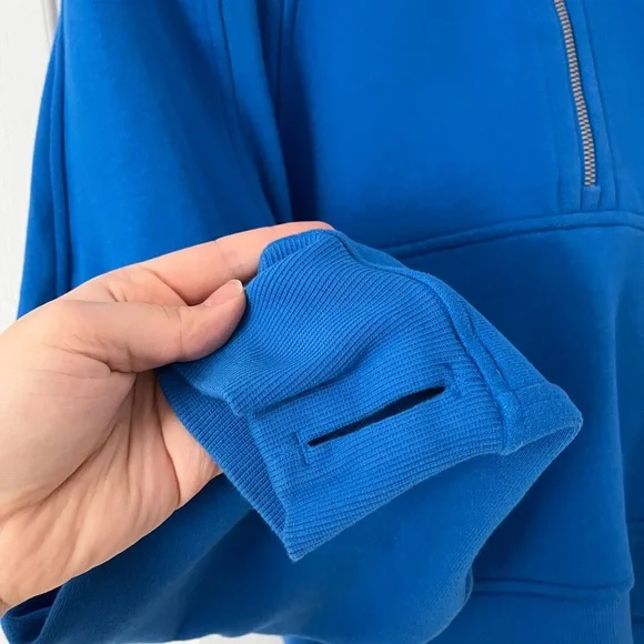 lululemon athletica Blue Half-Zip Cowl Sweatshirt - Picture 4 of 8